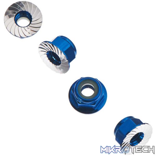 AXA1046 Wheel Nut M4 Serrated Blue (4) AXA1046 Wheel Nut M4 Serrated Blue (4)
