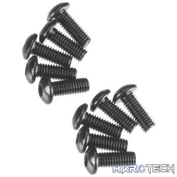 AXA114 Hex Sckt ButtonHead M3x8mm Black