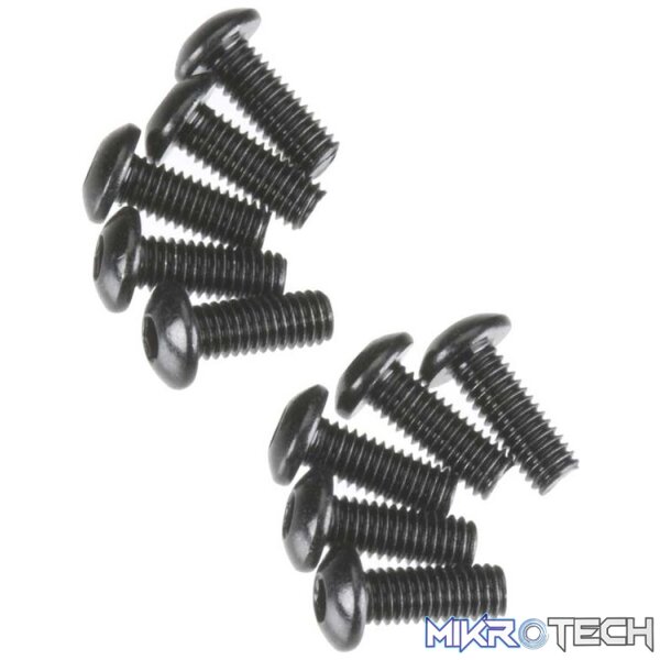 AXA114 Hex Sckt ButtonHead M3x8mm Black AXA114 Hex Sckt ButtonHead M3x8mm Black