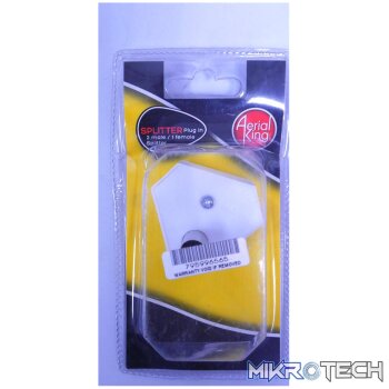 Aerial King Splitter Plug In 2-Way F-M-M Blister