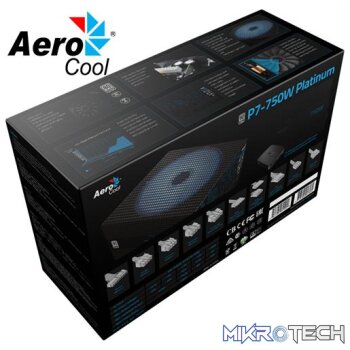 AeroCool Project 7 RGB Ready 750w 80 Plus Platinum Certified Modular Power Supply