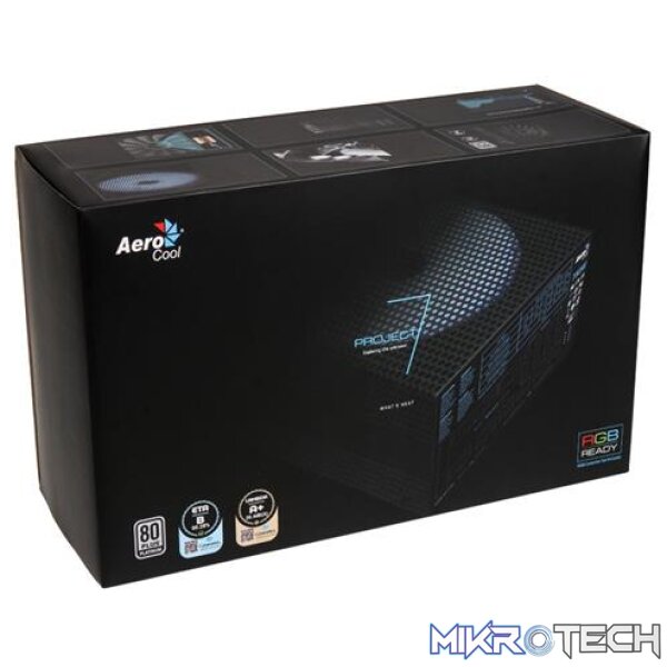 AeroCool Project 7 RGB Ready 850w 80 Plus Platinum Certified Modular Power Supply AeroCool Project 7 RGB Ready 850w 80 Plus Platinum Certified Modular Power Supply