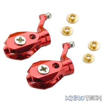 * Aluminum Main Blade Grip Set Red: Bla