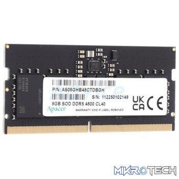 Apacer 8GB DDR5 4800 MHz SO-DIMM Memory