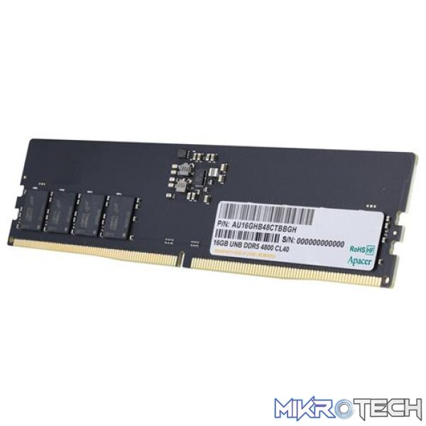 Apacer 8GB DDR5 4800MHZ Desktop Memory Apacer 8GB DDR5 4800MHZ Desktop Memory