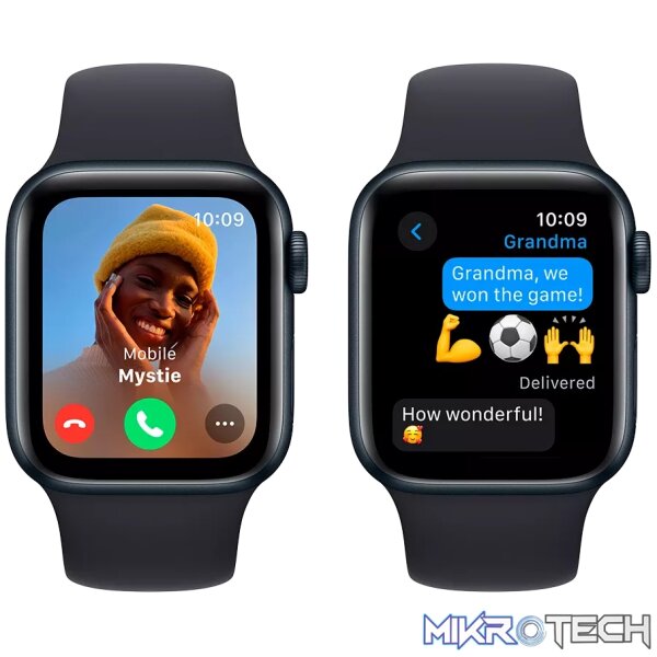Apple Watch SE GPS + Cellular 40mm Midnight Aluminium Case with Midnight Sport Band MRGA3QR/A - Image 4