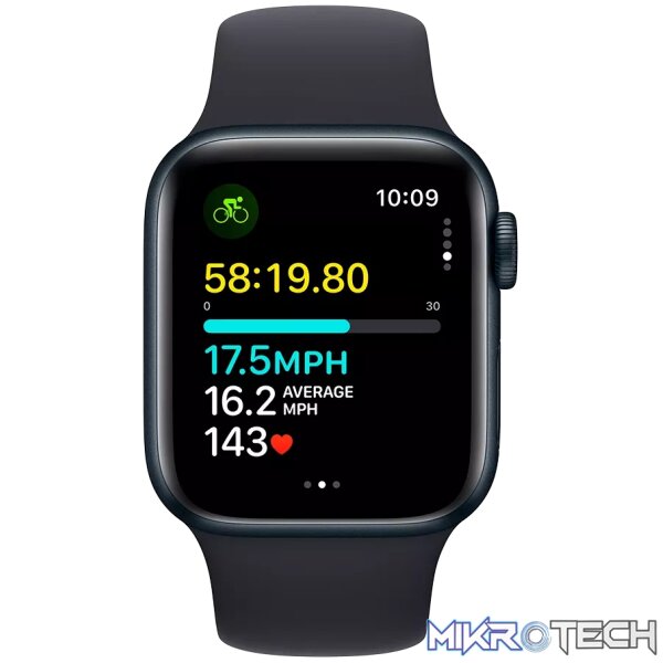 Apple Watch SE GPS + Cellular 40mm Midnight Aluminium Case with Midnight Sport Band MRGA3QR/A - Image 6
