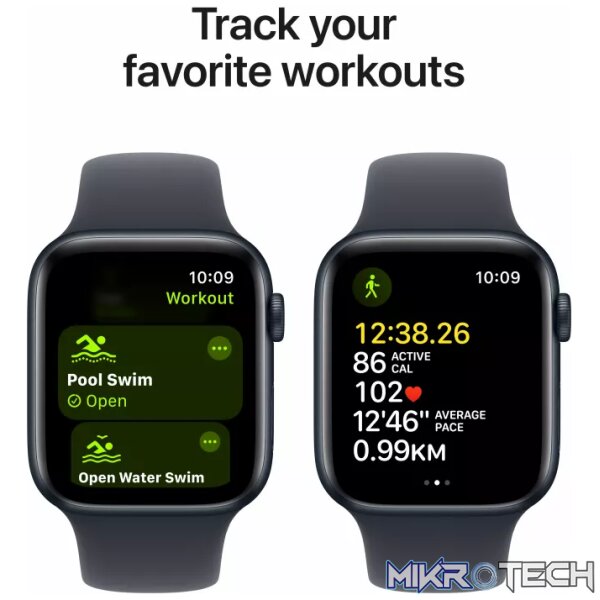 Apple Watch SE GPS 44mm Midnight Aluminium Case with Midnight Sport Band - M/L,Model A2723 - Image 6