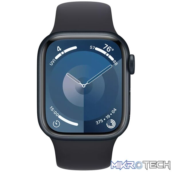 Apple Watch Series 9 GPS 41mm Midnight Aluminium Case with Midnight Sport Band MR8X3QR/A - Image 2