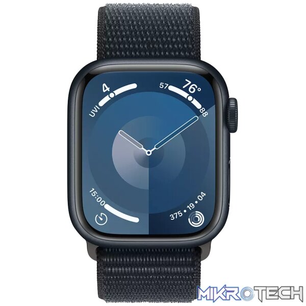 Apple Watch Series 9 GPS 41mm Midnight Aluminium with Midnight Sport Loop - Image 2