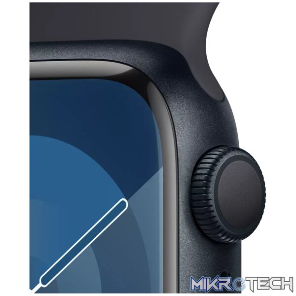 Apple Watch Series 9 GPS 41mm Midnight Aluminium Case with Midnight Sport Band MR8X3QR/A - Image 3
