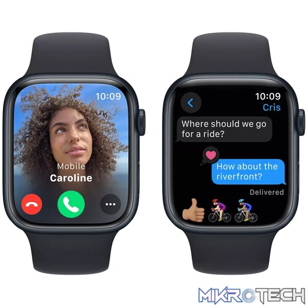 Apple Watch Series 9 GPS 45mm Midnight Aluminium Case with Midnight Sport Band MR9A3QR/A - Image 6