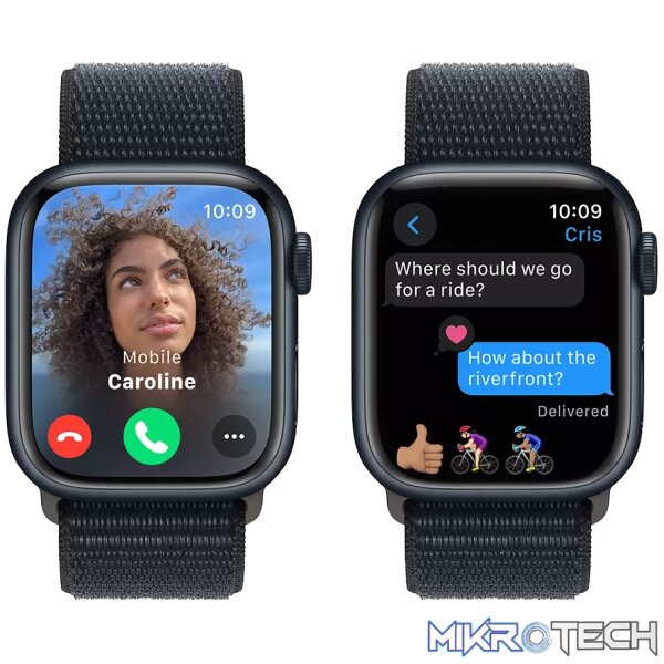 Apple Watch Series 9 GPS 41mm Midnight Aluminium with Midnight Sport Loop - Image 6