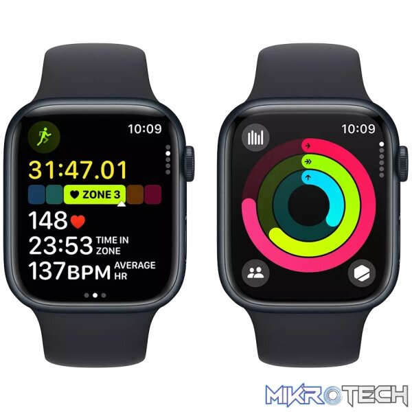 Apple Watch Series 9 GPS 45mm Midnight Aluminium Case with Midnight Sport Band MR9A3QR/A - Image 8