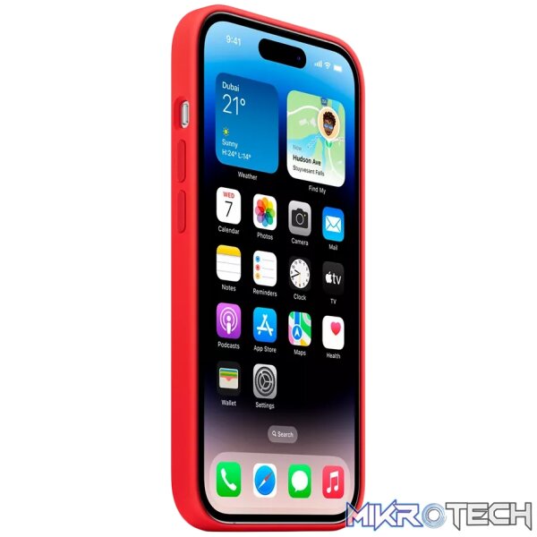 Apple iPhone 14 Pro Silicone Case with MagSafe - (PRODUCT)RED - Image 3
