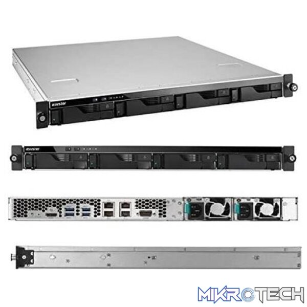 Asustor AS6204RD Rack Mount 4 x Bay Hot Swappable Enterprise Network Attached Storage Device Asustor AS6204RD Rack Mount 4 x Bay Hot Swappable Enterprise Network Attached Storage Device