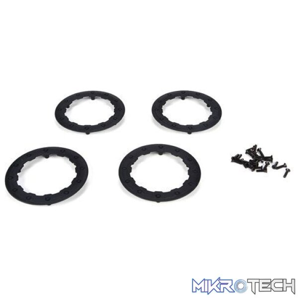 Beadlock Ring Black w/ Screws (4): 22SC Beadlock Ring Black w/ Screws (4): 22SC