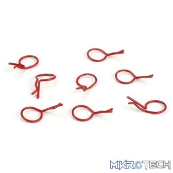 Bent Body Clips Red (8)