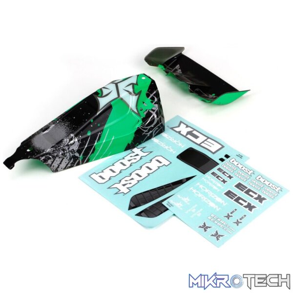 Body/Wing Black/Green: 1:10 2wd Boost Body/Wing Black/Green: 1:10 2wd Boost