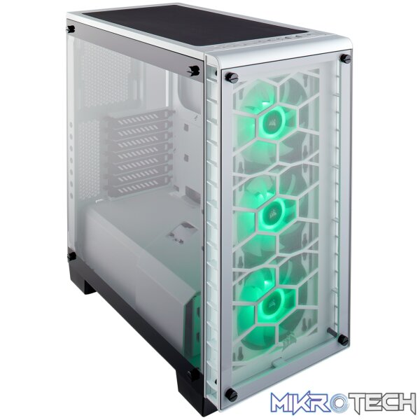 Corsair Crystal Series 460X ATX PC Chassis with White color scheme - Image 2