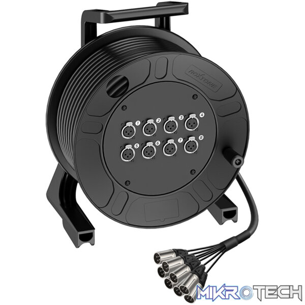 CDAC0800L25_1 Roxtone - 25M 8:8 Xlr Extension On Reel - Image 1