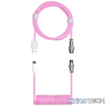 CM KB Coiled Cable; Double-Sleeved; Magenta; Type C