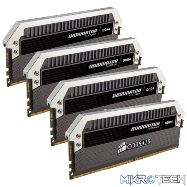 CMD64GX4M4A2400C14 Corsair Dominator Platinum 64Gb (16Gb x 4) DDR4-2400 (pc4-19200) CL14 1.2v Desktop Memory Module - Image 1