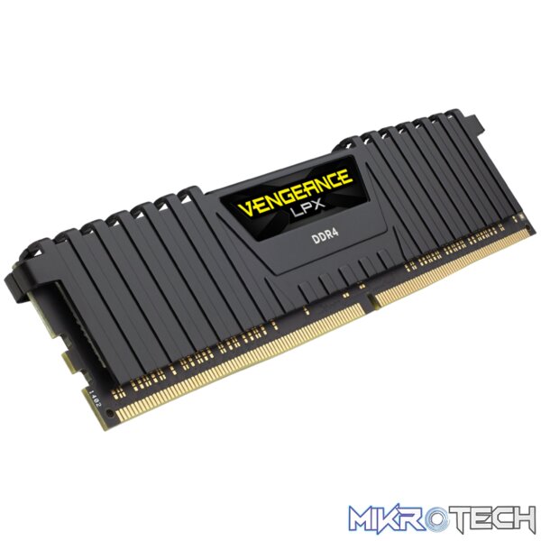 CMK16GX4M1E3200C16-Gallery-VENG-LPX-BLK-02 Corsair Vengeance LPX 16Gb DDR4-3200 (pc4-25600) CL16 1.35v Desktop Memory Module - Image 1
