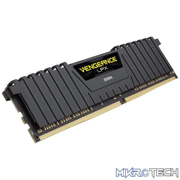 CMK4GX4M1A2400C14 Corsair Vengeance Lpx 4Gb DDR4-2400 (pc4-19200) CL16 1.2v Desktop Memory Module with Black low-profile heatsink - Image 1