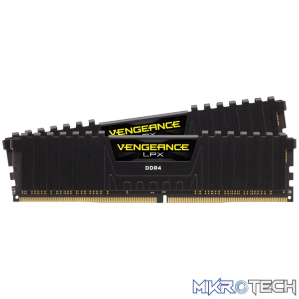 CMK64GX4M2E3200C16-Gallery-VENG-LPX-BLK-01_0eqq-ks Corsair Vengeance Lpx 16Gb(8Gb x 2) DDR4-3600 (pc4-28800) CL16 1.35v Desktop Memory Module - Image 1
