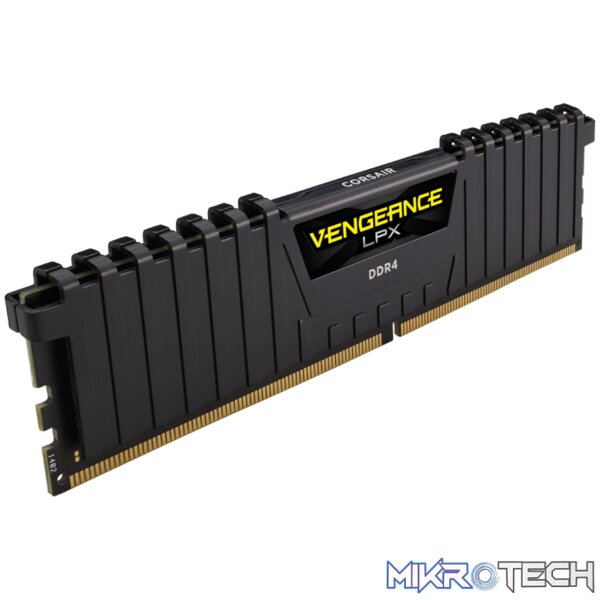 CMK8GX4M1E3200C16-Gallery-VENG-LPX-BLK-04 Corsair Vengeance LPX 8GB (8GB x 1 kit) DDR4-3200 CL16 1.35V 288 pin Desktop Memory Black - Image 1