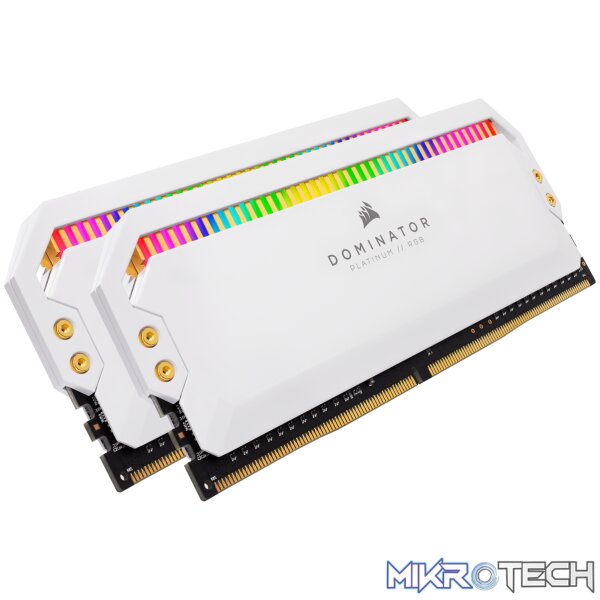 Corsair Dominator Platinum RGB 16GB (8GB x 2 kit) DDR4-3200 288 pin 1.35V Memory Module White - Image 2