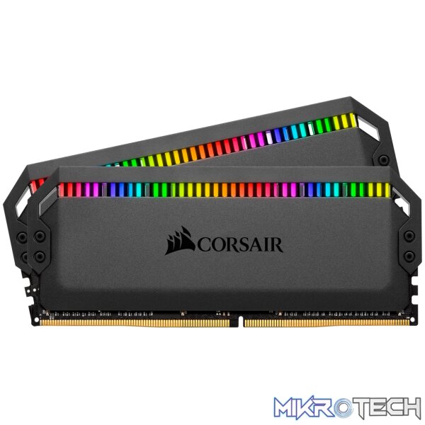 CMT32GX4M2C3200C16-Gallery-DOMINATOR-PLAT-RGB-02 Corsair Dominator Platinum RGB 32Gb(16Gb x 2) DDR4-3200 (pc4-25600) CL16 1.35v Desktop Memory Module - Image 1