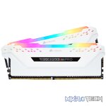 Corsair Vengeance RGB Pro 32Gb(16Gbx 2) DDR4-3200 (pc4-25600) CL16 1.35v Desktop Memory Module with White heatsink