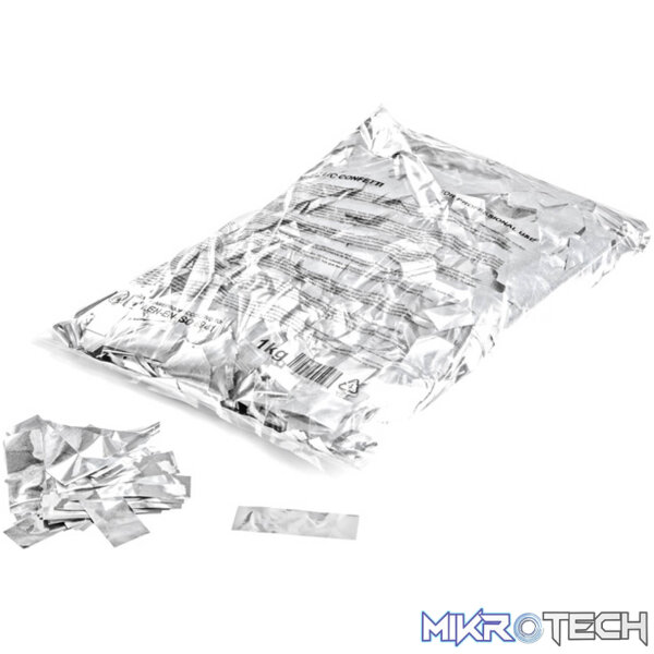 CON10WH Magic Fx - White Metallic Confetti Rectangles - Image 1