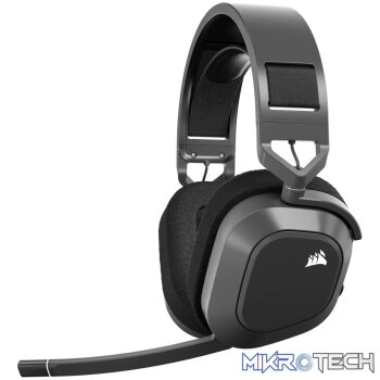 CORSAIR HS80 MAX WIRELESS Gaming Headset; Steel Gray