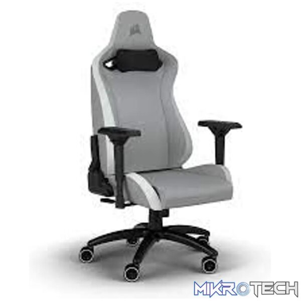 CORSAIR TC200 Leatherette Gaming Chair; Standard Fit; Light Grey/White CORSAIR TC200 Leatherette Gaming Chair; Standard Fit; Light Grey/White
