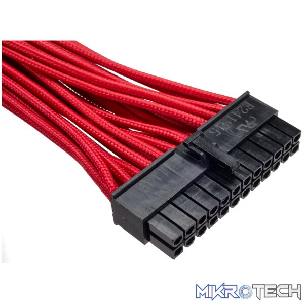Corsair Red Premium Individually Sleeved flexible paracorded modular cable starter kit with 4x cable combs - Image 2