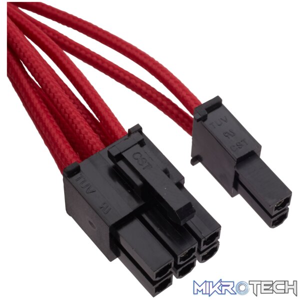 Corsair Red Premium Individually Sleeved flexible paracorded modular cable starter kit with 4x cable combs - Image 3