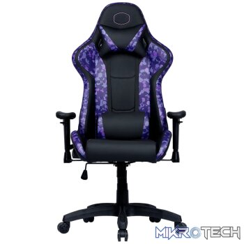 Cooler Master Caliber R1S Gaming Chair; Purple Camo; Recline; Height Adjust; Head and Lumbar Pillows; Premium Materials; Ergo
