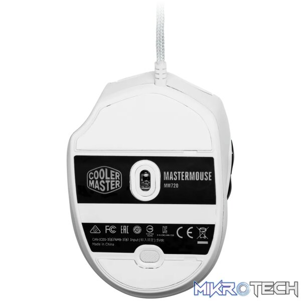Cooler Master Gaming MM720, Right-hand, Optical, USB Type-A, 16000 DPI, White - Image 7