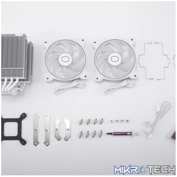 Cooler Master Hyper 622 Halo White, Air cooler, 12 cm, 650 RPM, 2050 RPM, 27 dB, 51.88 cfm - Image 13