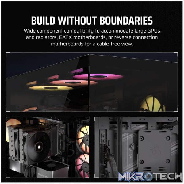 Corsair 3500X, Midi Tower, PC, Black, EATX, Gaming, 17 cm - Image 8