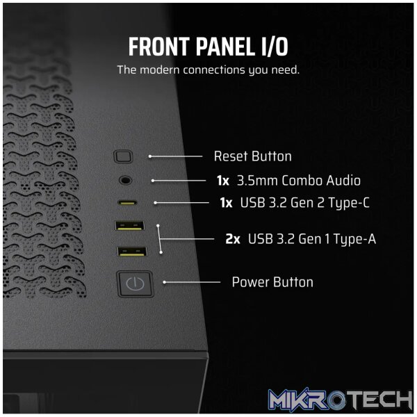 Corsair 3500X, Midi Tower, PC, Black, EATX, Gaming, 17 cm - Image 10