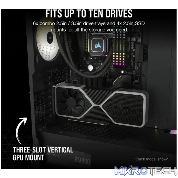 Corsair AIRFLOW 7000D Tempered Glass ATX PC Case White CC-9011219-WW - Image 15