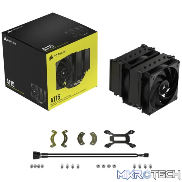 Corsair AF ELITE A115, Air cooler, 14 cm, 400 RPM, 1600 RPM, 33.9 dB, 84.5 cfm - Image 13
