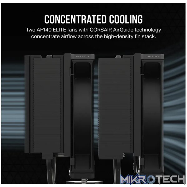Corsair AF ELITE A115, Air cooler, 14 cm, 400 RPM, 1600 RPM, 33.9 dB, 84.5 cfm - Image 10