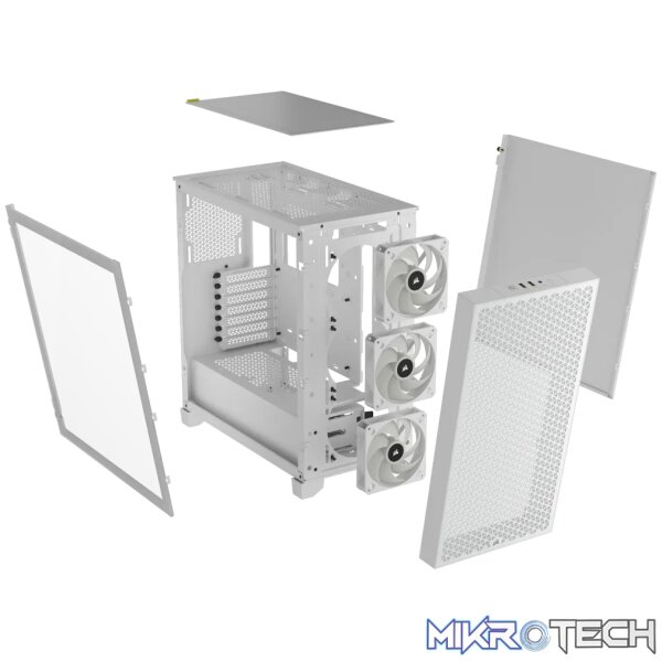 Corsair 3000D RGB AirFlow Clear ATX Mid-Tower PC Case - White CC-9011256-WW - Image 15