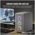Corsair 3000D RGB AirFlow Clear ATX Mid-Tower PC Case - White CC-9011256-WW - Image 9