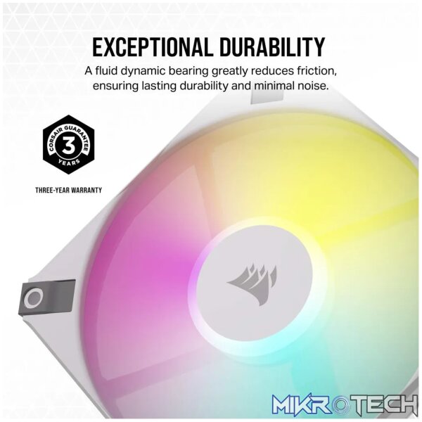 Corsair iCUE AF120 RGB Slim 120mm PC Case Fan White CO-9050164-WW - Image 14